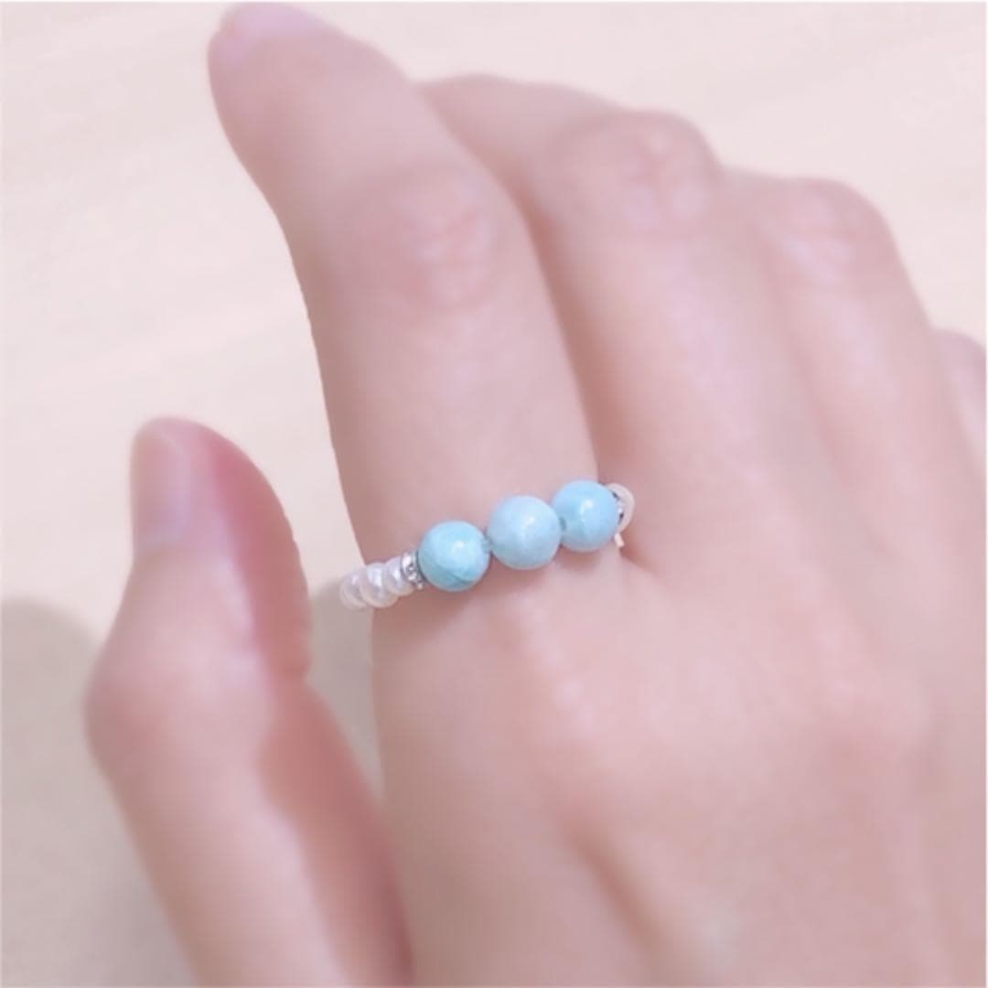 ラリマーリング　着画